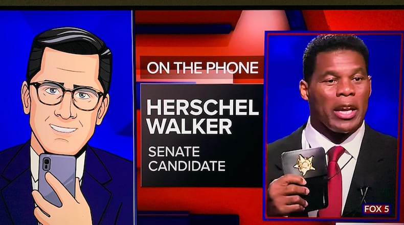"Tooning in the News," a Comedy Central comedy show, prank called Herschel Walker and aired the call on Wednesday, October 19, 2022. COMEDY CENTRAL