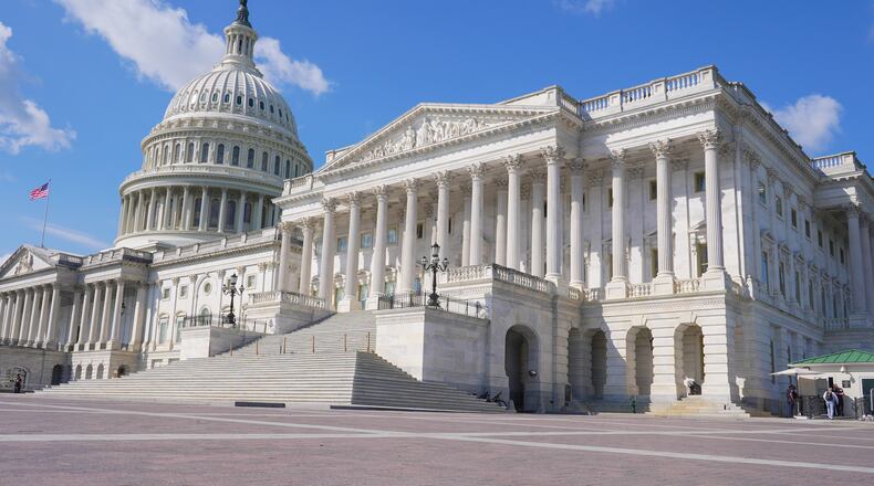 The U.S Capitol is photographed Monday, Sept. 14, 2026, in Washington. (AP Photo/Mariam Zuhaib)