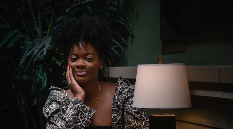 This Aug. 28, 2019 photo shows Ari Lennox posing for a portrait in New York to promote "Shea Butter Baby," her full-length debut album. (Photo by Christopher Smith/Invision/AP)