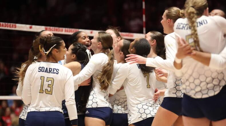 No. 7 seed Georgia Tech (21-9) continued its season after knocking out Tennessee (15-12) in the first round of the NCAA Tournament on Thursday, winning in five sets.