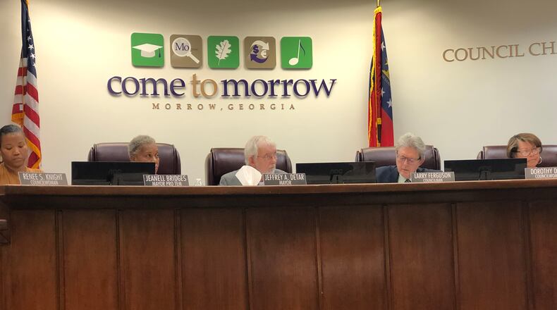 Morrow leaders on Tuesday passed an extension of a moratorium on new beauty supply establishments, urgent care centers, convenience stores and other types of service-provider businesses to try and diversify its retail mix. PHOTO: LEON STAFFORD/AJC
