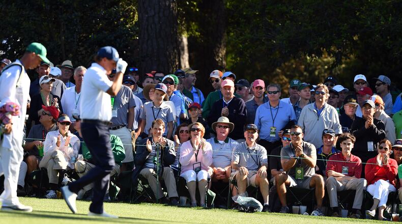 Let's give it up for Phil Mickelson - here at this year's Masters - and making good choices. (Brant Sanderlin/Special)