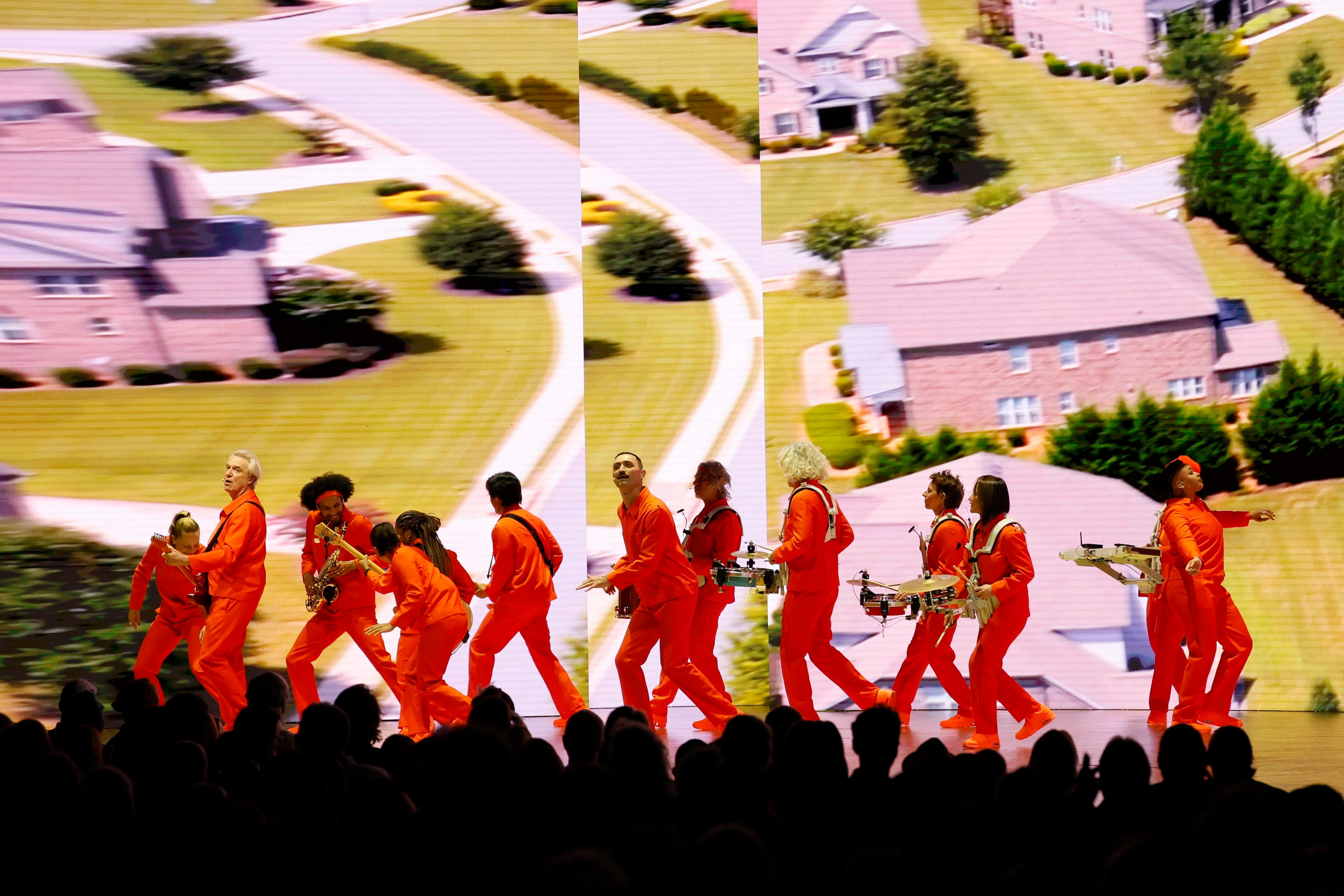 American musician, writer, visual artist, and filmmaker David Byrne will perform during his “Who Is The Sky” at the Fox Theatre on Tuesday, Dec. 2, 2025. This marks the first of two shows he will have at the historic entertainment venue. (Miguel Martinez/AJC)