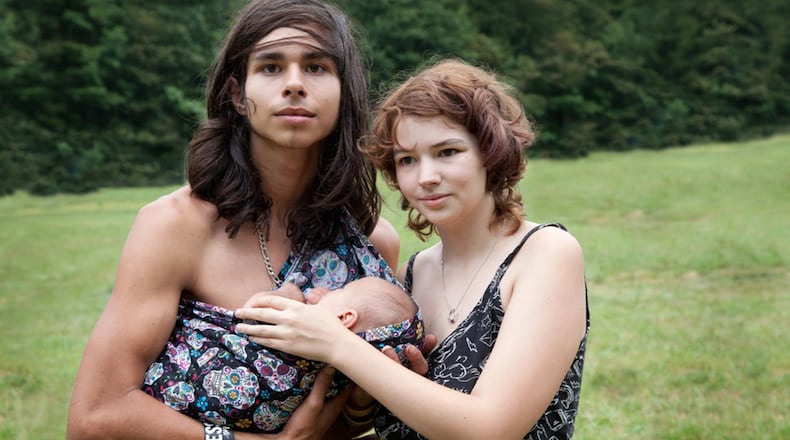 “Adam and Eve, Skill Sharing Festival, North Carolina” is featured in Atlanta artist Ruth Dusseault’s solo exhibition “The Creatives” at Inman Park’s Whitespace Gallery. CONTRIBUTED BY WHITESPACE GALLERY