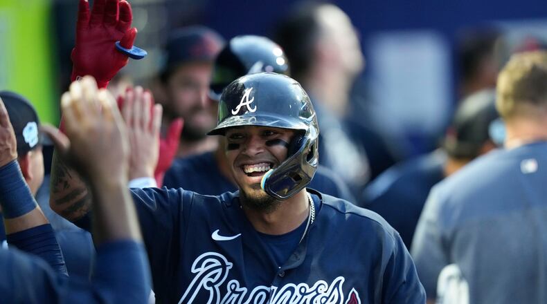 Orlando Arcia has emerged as the Braves' starting shortstop. (AP file photo/Gerald Herbert)