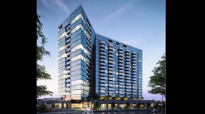 Seven88 West Midtown will include 279 residences and penthouses with floor-to-ceiling windows on West Marietta Street.