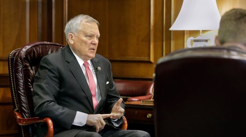 Gov. Nathan Deal outlines his agenda in an interview with The Atlanta Journal-Constitution. BOB ANDRES /BANDRES@AJC.COM