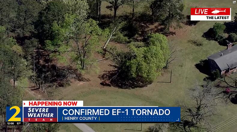 Severe afternoon storms brought several brief tornadoes to the southern part of metro Atlanta and Middle Georgia on Monday.