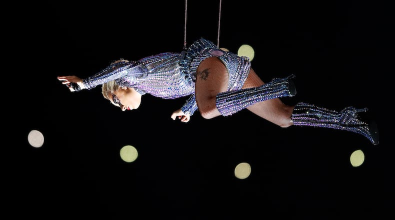 HOUSTON, TX - FEBRUARY 05: Lady Gaga performs during the Pepsi Zero Sugar Super Bowl 51 Halftime Show at NRG Stadium on February 5, 2017 in Houston, Texas. (Photo by Gregory Shamus/Getty Images)