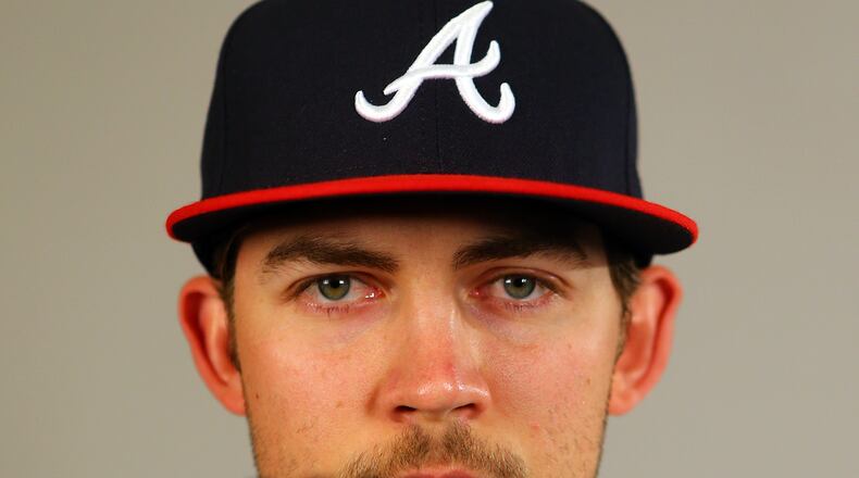 Braves left handed pitcher Mike Minor poses for a portrait during Braves Media Day at spring training on Monday, Feb. 24, 2014, in Lake Buena Vista, FL.