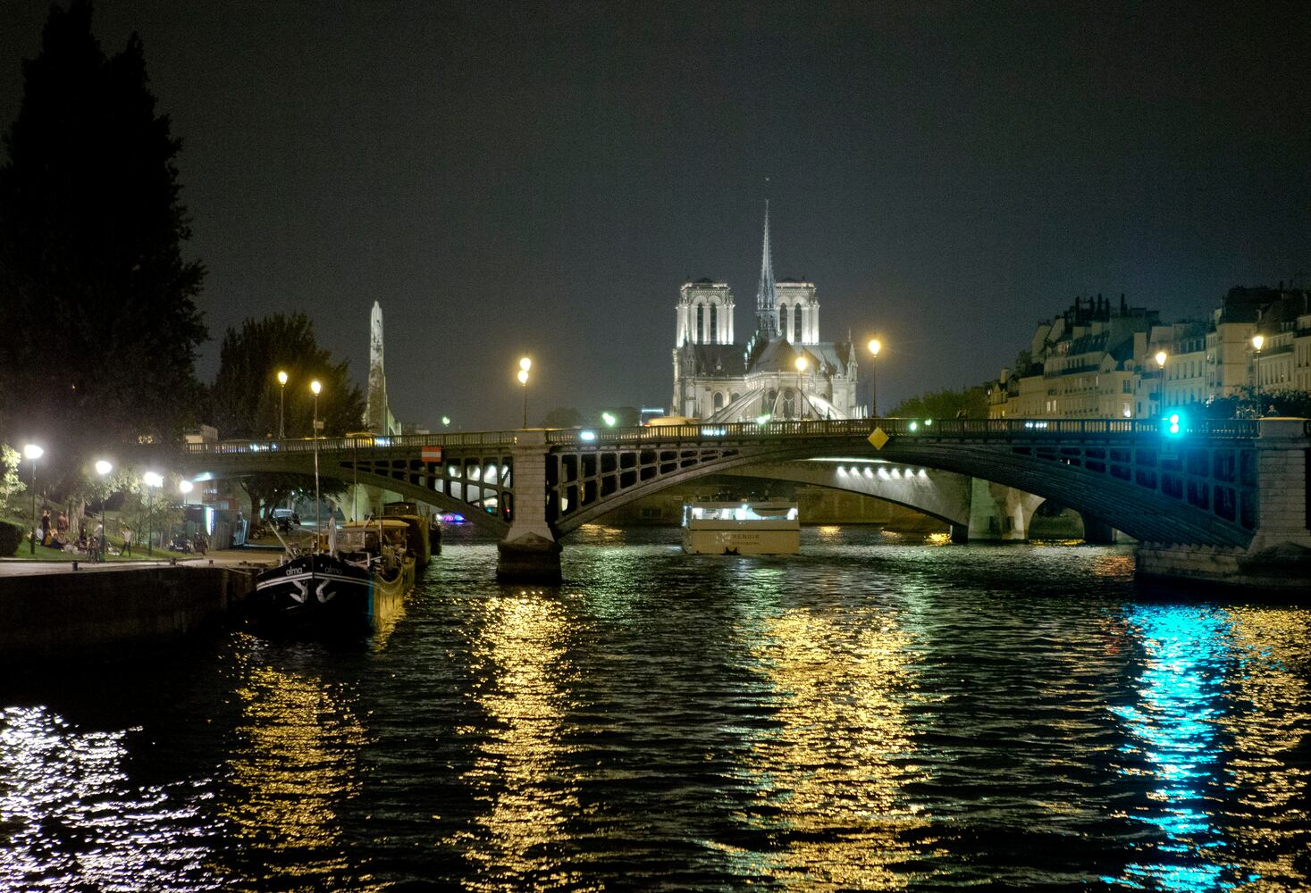 Images of famous landmarks along the Seine River