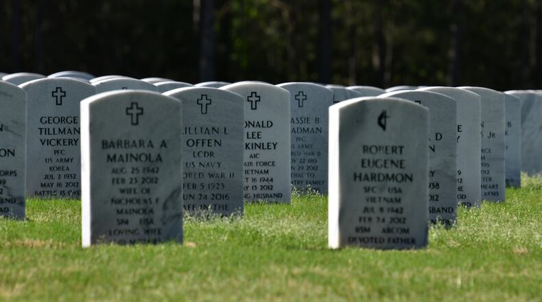 (For Memorial Day use) May 6, 2021 Canton - General scene at Georgia National Cemetery in Canton on Thursday, May 6, 2021. (Hyosub Shin / Hyosub.Shin@ajc.com)