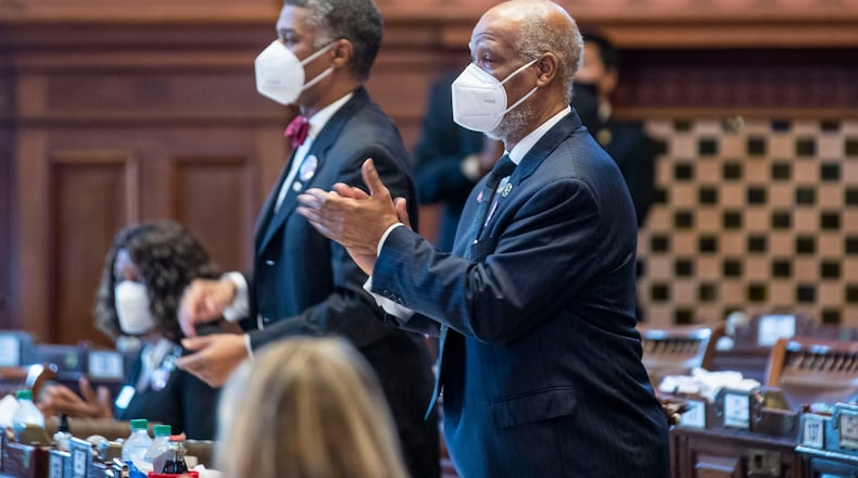 Members of the Georgia House of Representatives will be required to wear masks and be tested for COVID twice weekly in the upcoming legislative session, Speaker David Ralston announced Wednesday. (FILE PHOTO BY ALYSSA POINTER / ALYSSA.POINTER@AJC.COM)