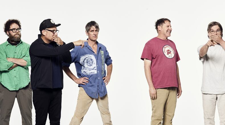 After 12 years off the road, Pavement, the quintessential '90s indie band, is back for a reunion tour, and are as cryptic as ever. They are, from the left, Steve West, Scott Kannberg, Stephen Malkmus, Bob Nastanovich and Mark Ibold. Photos: Moses Berkson
