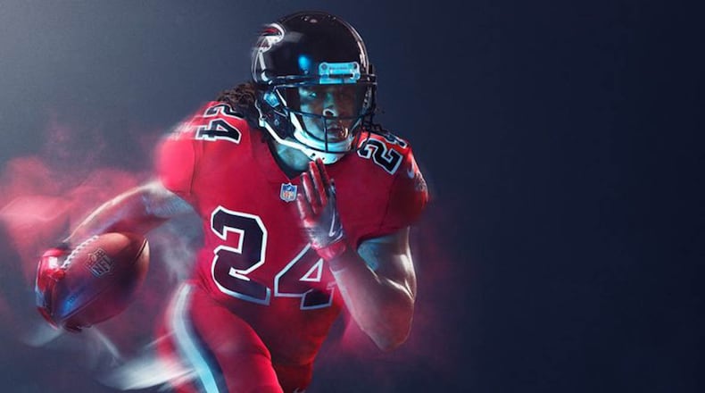 Falcons teased this as  this season’s color rush uniform.