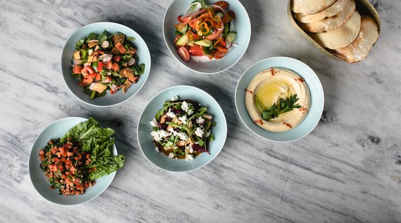 A selection of small dishes, known as mezze, is available at Zakia Modern Lebanese Restaurant in Buckhead. (Courtesy of Erik Meadows/Zakia)