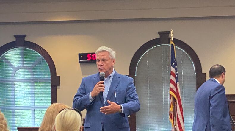 Longtime restaurateurs Ryan Pernice, Hicham Azhari and other business owners said they share the mayor’s passion to make Canton Street more vibrant but they believe he is moving too fast with partially closing the road. Credit Adrianne Murchison