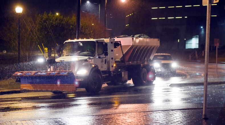 Cobb County road crews are preparing for freezing rain early Monday
