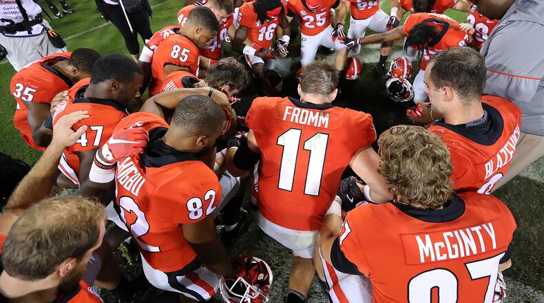 Georgia’s unbeaten football team faces Florida on Saturday in Jacksonville.