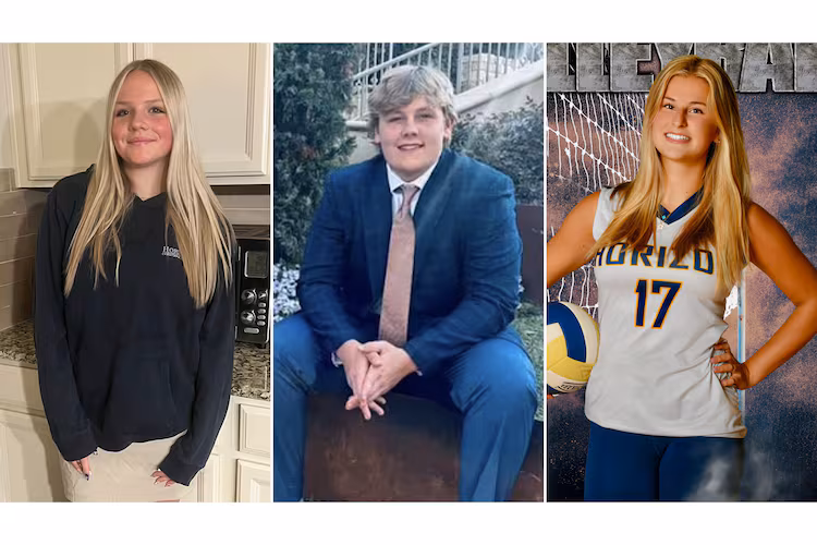 Metro Atlanta students (from left) Jaylyn Fehr, Jackson Mobley and Charlotte Martin were killed Monday in a car crash in Franklin County, Florida. (Photos from GoFundMe, Horizon Christian Academy Facebook, GoFundme)