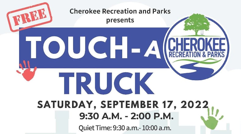 A free Touch-a-Truck event will take place from 9:30 a.m. to 2 p.m. Sept. 17 at Cherokee Veterans Park. (Courtesy of Cherokee County)