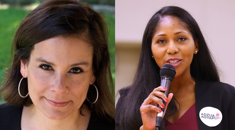 Michelle Olympiadis-Constantinides, left, faces Adzua Agyapon in one of four Dec. 5 runoff elections for the Atlanta Board of Education. Olympiadis-Constantinides and Agyapon are running for the District 3 seat to represent east Atlanta on the school board.