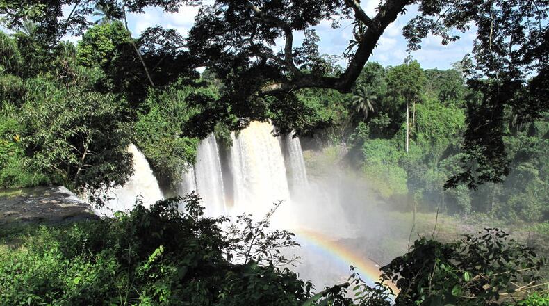 Bob Thomas of Cumming took this photo of a great waterfall in the jungle of southeastern Nigeria. “A river and several streams converge here to form a large river that becomes the border in that region between Nigeria and Cameroon. The river also becomes a hotbed of boat transport of black market items, particularly petrol, since Cameroon does not have an oil industry,” he wrote. “I witnessed here the seizure of a longboat full of petrol containers and the arrest of several men operating the boat.”