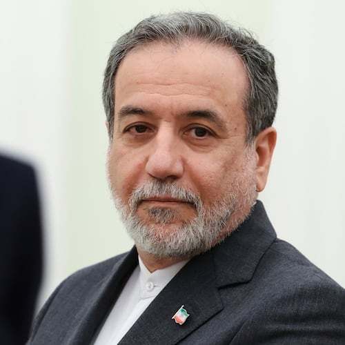 FILE - Iranian Foreign Minister Abbas Araghchi stands waiting to meet Russian President Vladimir Putin for the talks at the Kremlin in Moscow, Russia, June 23, 2025. (Alexander Kazakov/Sputnik, Kremlin Pool Photo via AP, File)