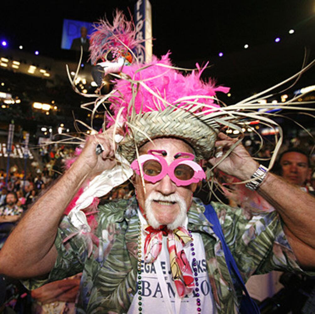 At Democratic convention, the hats are the thing