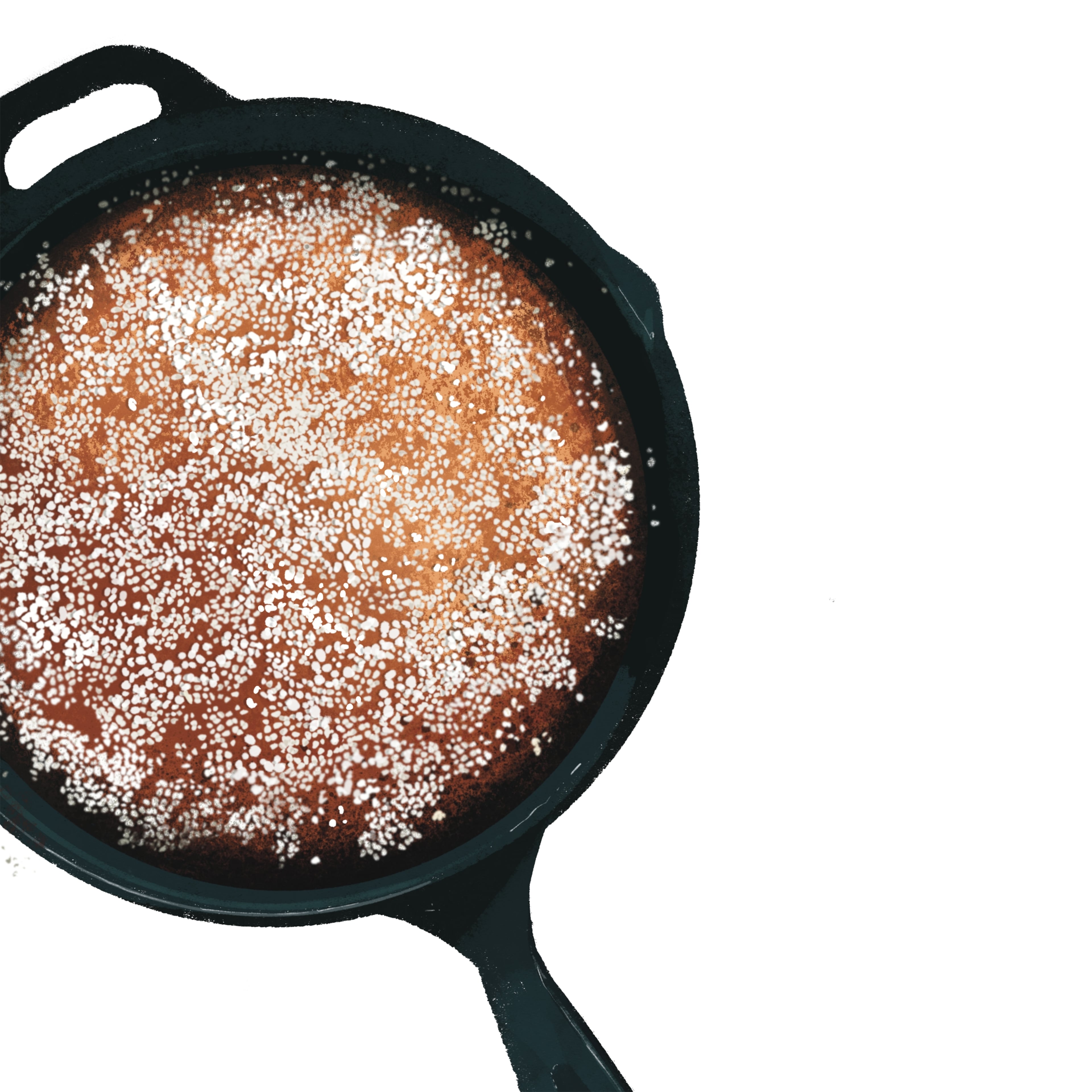 Baked-in-a-Skillet Gingerbread: Apple butter, candied ginger, molasses and spice intensify the autumnal flavors of this homey classic. (Illustration by Nancy Pappas. Reprinted from “Dorie's Anytime Cakes” by Dorie Greenspan with permission by Harvest, an imprint of Harper Collins.)