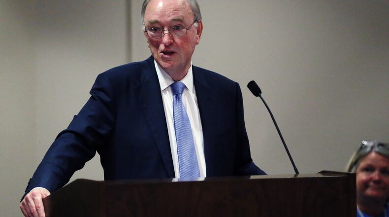 During Wednesday’s Board of Regents meeting, University System of Georgia Chancellor Hank Huckaby announced his retirement, quoting Kenny Rogers song, “The Gambler” saying you need to “Know when to walk away”. BOB ANDRES /BANDRES@AJC.COM