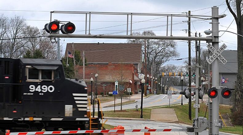 Similar to this Quiet Zone in Powder Springs, Cobb County and Smyrna officials are considering the possibility of establishing a Quiet Zone at Nickajack Road. AJC file photo