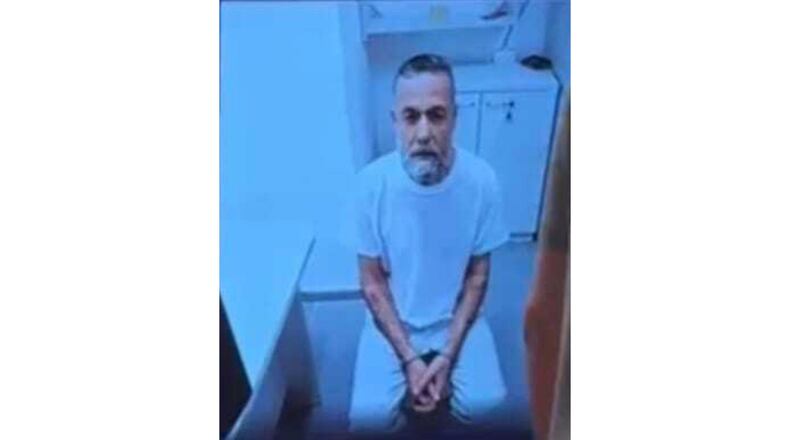 This image provided by the Physicians for Human Rights Israel (PHRI), Dr. Hussam Abu Safiya, who was head of the Kamal Adwan Hospital in Gaza and has been held in Israeli detention for the past 17 months without charge, is seen on a video call from prison during an Israeli Supreme Court hearing of an appeal by his lawyers to end his detention, in Jerusalem, Wednesday, June 10, 2026. (Physicians for Human Rights Israel (PHRI) via AP)