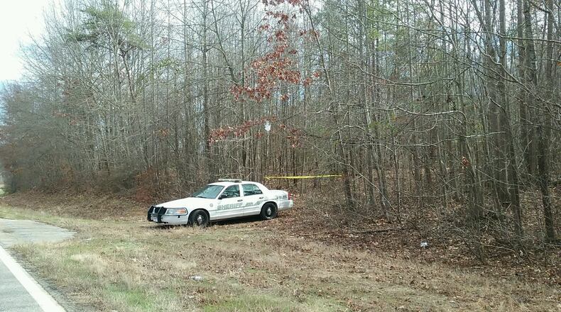 Human remains were found Sunday in a wooded area near a church in Commerce, authorities said. (Credit: Banks County Sheriff’s Office)