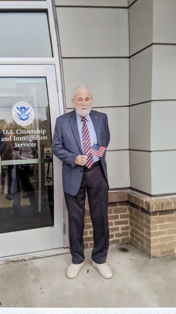 Trevor Shattuck emigrated from Australia at 4 years old. On Jan. 24, 2019, he became a U.S. citizen at 80. (Courtesy)