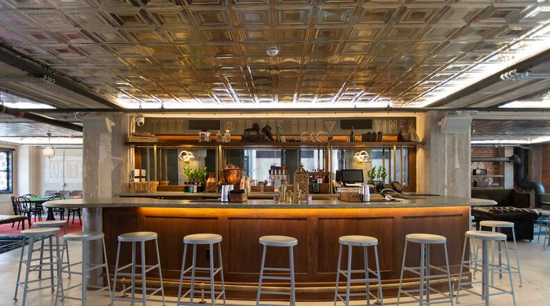 The bar in The Parlour, part of RFD Social at Ponce City Market.