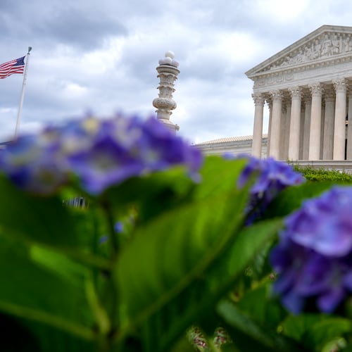 FILE - The U.S. Supreme Court is photographed, June 8, 2026, in Washington. (AP Photo/Mariam Zuhaib, File)