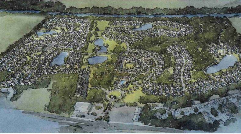 The Encore development by Ashton Woods would bring hundreds of apartments and homes to a former golf course site near the Chattahoochee River in Duluth.