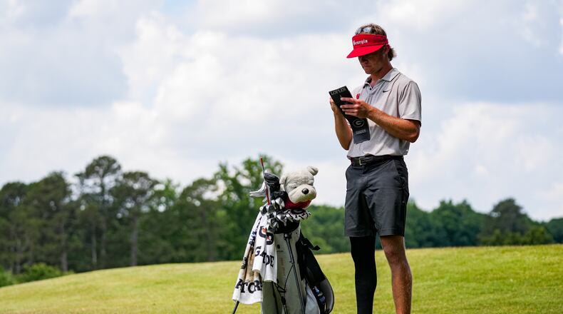 Georgia golfer Carter Loflin during the Athens regional of the 2026 NCAA Divison I Men’s Golf Championship at the UGA Golf Course in Athens, Ga., on Wednesday, May 20, 2026. (Tony Walsh/UGAAA)