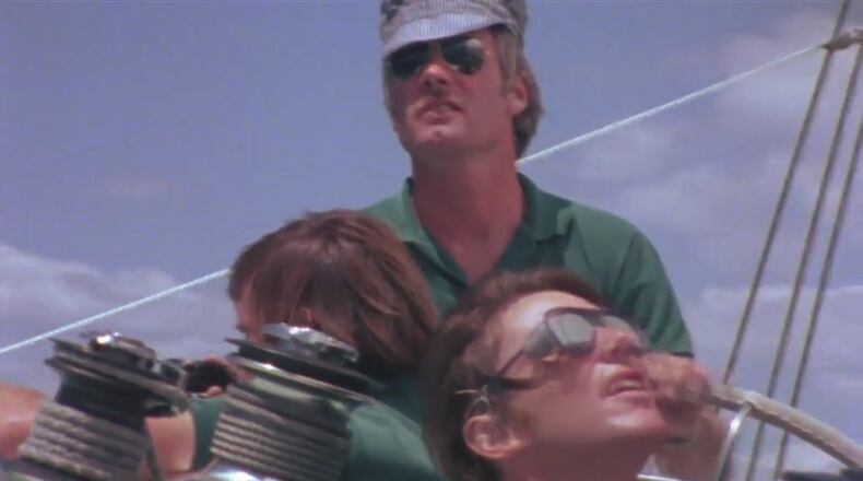 Screen shot from the NBC Sports documentary “Courageous” about Ted Turner’s 1977 efforts to win the America’s Cup. It airs June 17 at 2:30 p.m. CREDIT: NBC Sports