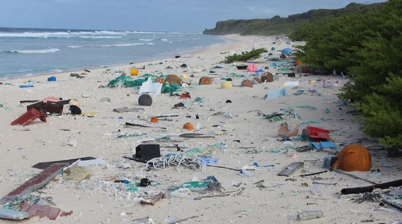 Tons of garbage, mostly plastic, litters the beaches on remote Henderson Island in the Pacific. Scientists were stunned at the volume of trash on the tiny UNESCO world heritage site. The island is located in the center of a vortex of ocean currents, which send the garbage ashore.