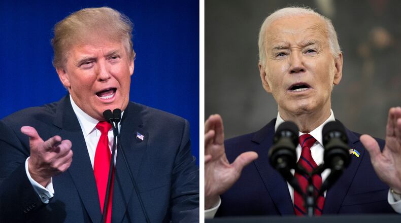 Former President Donald Trump and President Joe Biden.
