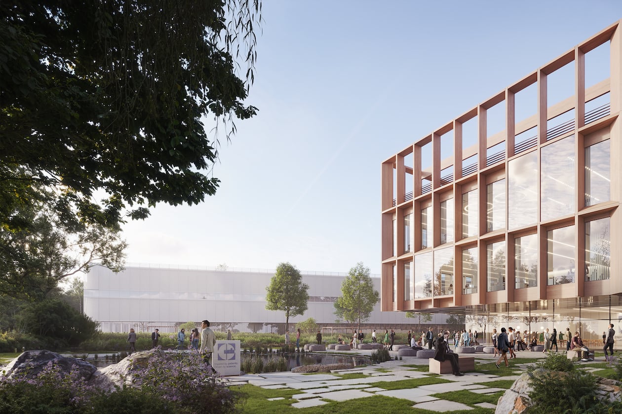 A rendering shows what UCB's planned manufacturing facility in Gwinnett County will look like. (Courtesy of UCB)