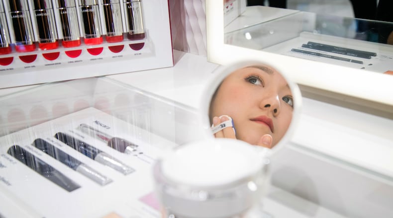 A recent study found more than half of 231 cosmetic products from major cosmetics brands contained toxic forever chemicals known as PFAS. (Bloomberg photo by Nicky Loh)