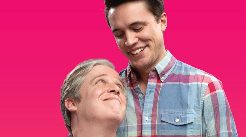 The Actor’s Express musical “Falsettos” features Craig Waldrip (left) and Jordan Dell Harris. CONTRIBUTED BY KEVIN HARRY