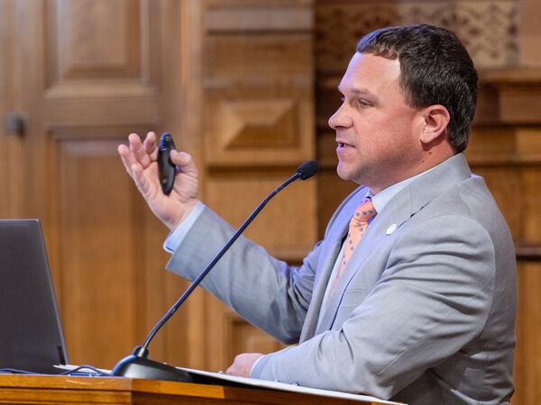 Georgia Agriculture Commissioner Tyler Harper spoke at a budget hearing at the Capitol in Atlanta on Tuesday. (Arvin Temkar/AJC)