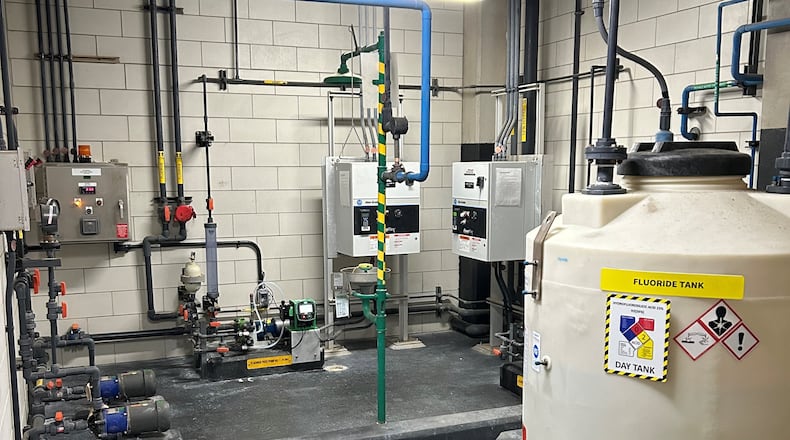 The fluoride feed room is shown inside the Cobb County-Marietta Water Authority's Wyckoff Water Treatment Plant in Acworth. (Courtesy)
