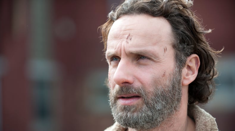 Rick Grimes (Andrew Lincoln) - The Walking Dead _ Season 4, Episode 16 - Photo Credit: Gene Page/AMC Rick Grimes (Andrew Lincoln) - The Walking Dead _ Season 4, Episode 16 - Photo Credit: Gene Page/AMC
