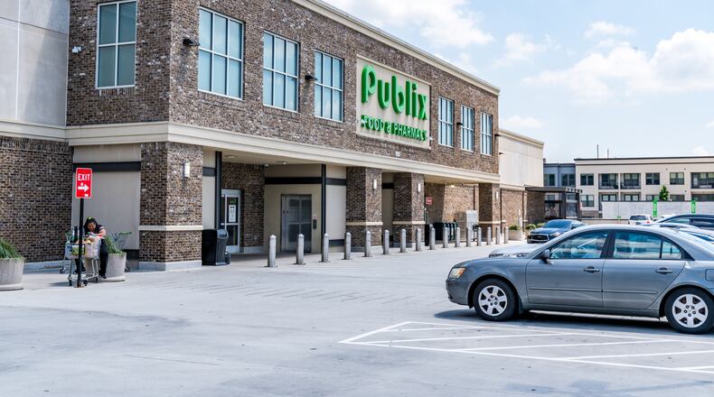 Publix is one of the major tenants at Madison Yards. The development, which is adjacent to the Atlanta Beltline, sold for $73.3 million, according to a news release from brokerage firm Newmark. (Courtesy of Aerial Innovations Southeast)