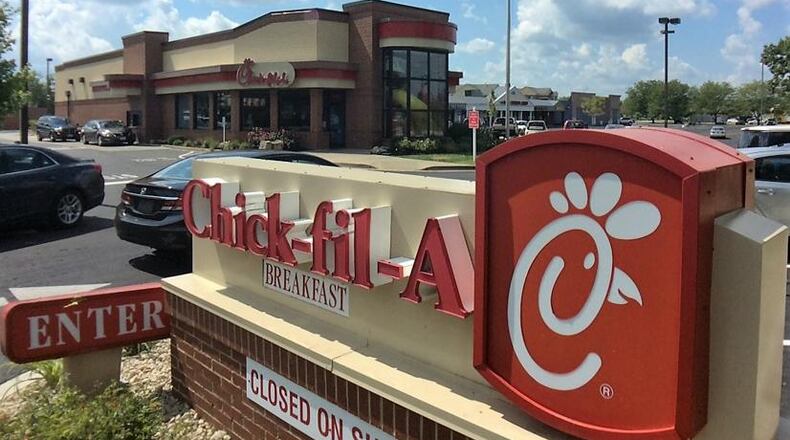 The Washington Twp. Chick-fil-A, shown here after a $1 million makeover in 2016, is celebrating 15 years today, April 12, 2019.